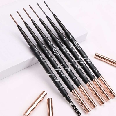 New Trending Double Head Automatic 6 Colors Natural Vegan Waterproof Private Label Slim Eyebrow Pencil